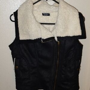 Black shade vest Faux Leather Size S